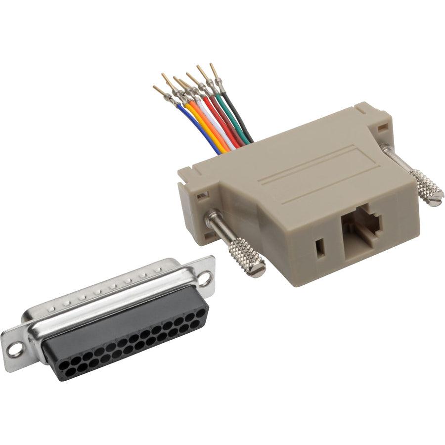 Tripp Lite P440-825Fm Db25 To Rj45 Modular Serial Adapter (M/F), Rs-232, Rs-422, Rs-485