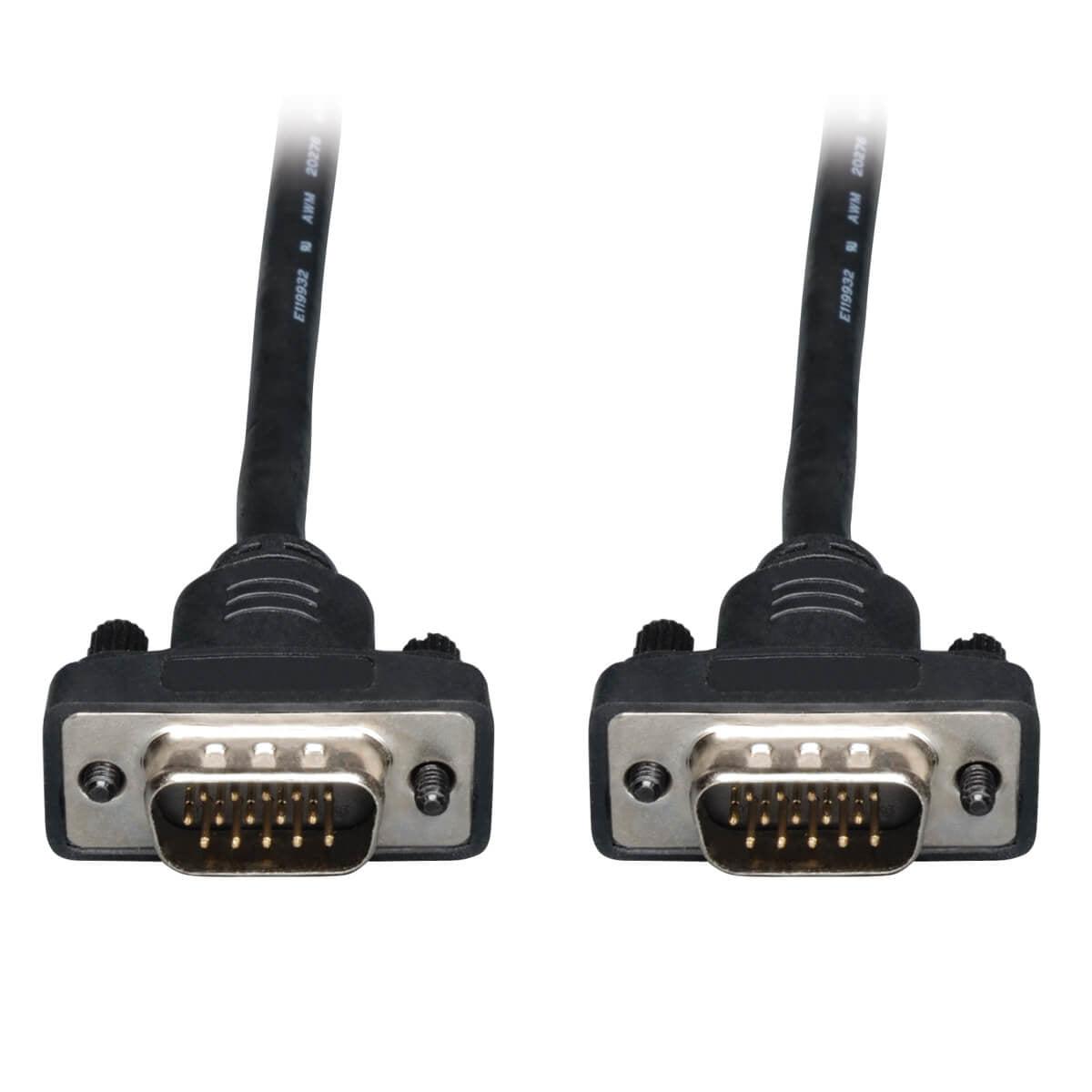 Tripp Lite P502-003-Sm Low-Profile Vga High-Resolution Rgb Coaxial Cable (Hd15 M/M)), 3 Ft. (0.91 M)