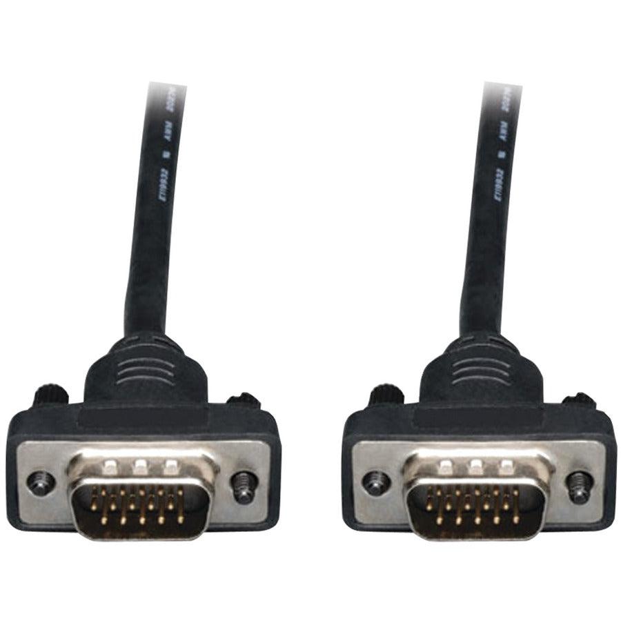 Tripp Lite P502-003-Sm Low-Profile Vga High-Resolution Rgb Coaxial Cable (Hd15 M/M)), 3 Ft. (0.91 M)