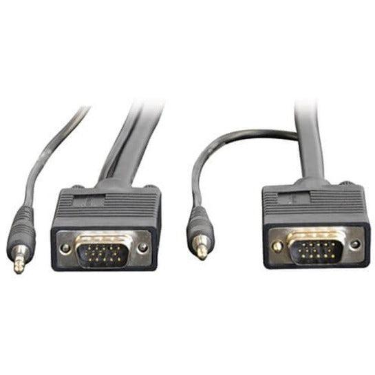 Tripp Lite P504-035 Vga High-Resolution Rgb Coaxial Cable With Audio (Hd15 And 3.5Mm M/M) 35 Ft. (10.67 M)