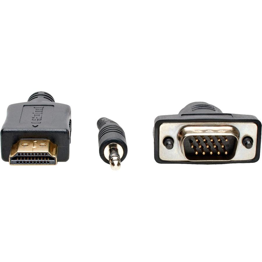 Tripp Lite P566-003-Vga-A Hdmi To Vga + Audio Active Adapter Cable (Hdmi To Low-Profile Hd15 + 3.5 Mm M/M), 3 Ft. (0.9 M)