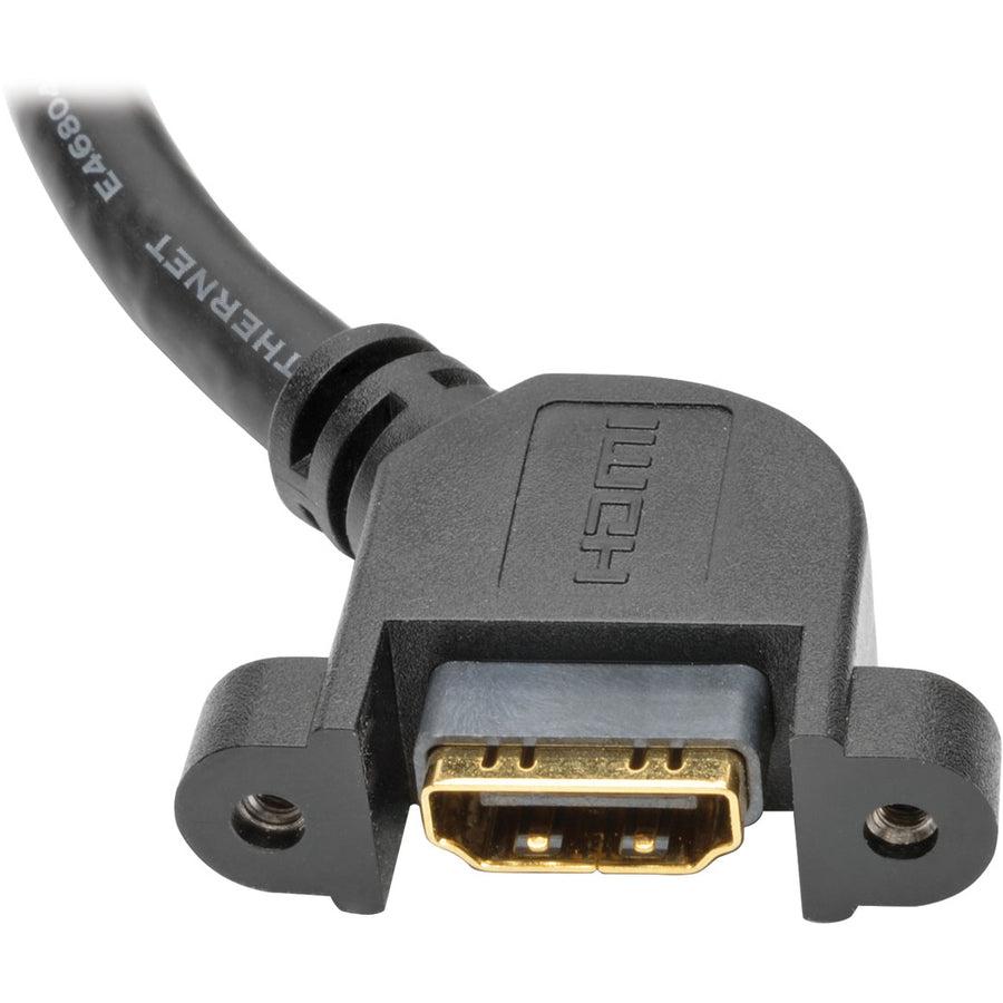 Tripp Lite P569-003-Mf-Apm High-Speed Hdmi Cable With Ethernet, Digital Video With Audio (M/F), Panel Mount, 3 Ft. (0.91 M)