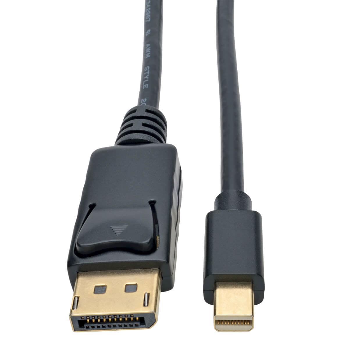 Tripp Lite P583-003-Bk Mini Displayport To Displayport Adapter Cable (M/M), 4K 60 Hz, Black, 3 Ft. (0.9 M)