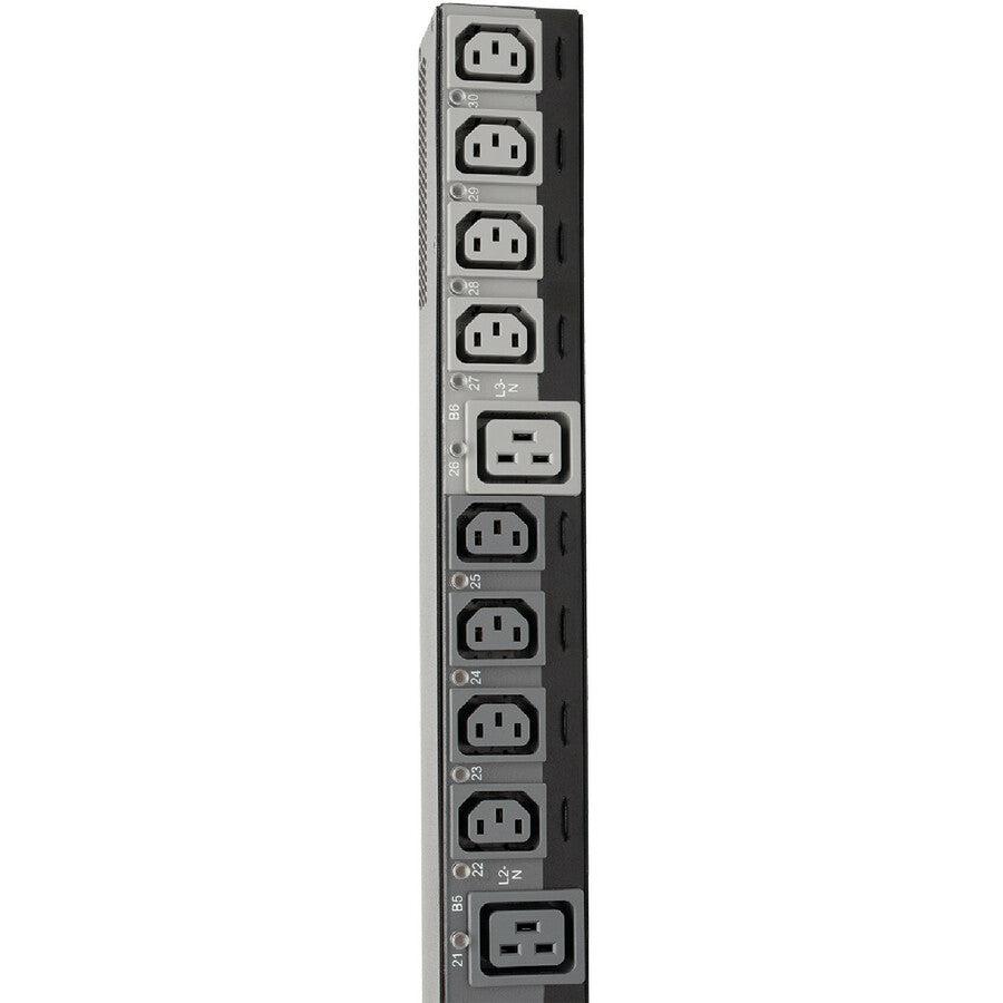 Tripp Lite Pdu3Xevsr6G63B 28.8Kw 220-240V 3Ph Switched Pdu - Lx Interface, Gigabit, 30 Outlets, Iec 309 63A Red 380-415V Input, Lcd, 1.8 M Cord, 0U 1.8 M Height, Taa