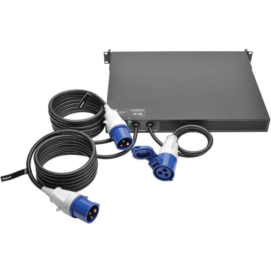 Tripp Lite Pdumnh16Hvat 3.8Kw Single-Phase Monitored Automatic Transfer Switch Pdu, 2 200-240V Iec309 16A Blue Inputs, 1 Iec309 16A Blue Outlet, 1U