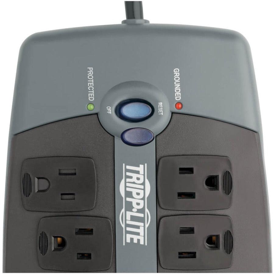 Tripp Lite Protect It! 10-Outlet Surge Protector, 8-Ft. Cord, 3345 Joules, Tel/Modem/Coaxial Protection