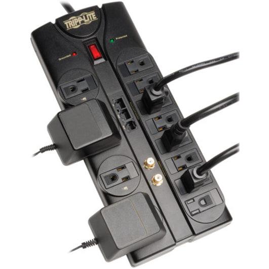 Tripp Lite Protect It! 12-Outlet Surge Protector, 8-Ft. Cord, 2880 Joules, Tel/Modem/Coaxial/Ethernet Protection