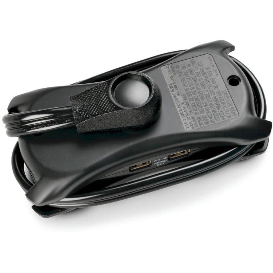Tripp Lite Protect It! 3-Outlet Travel-Size Surge Protector, 18-In. Cord, 1050 Joules, 2-Usb Charging Ports