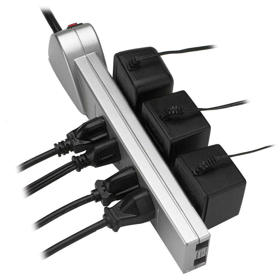 Tripp Lite Protect It! 7-Outlet Surge Protector, 7-Ft. Cord, 1080 Joules, Tel/Modem Protection, Silver Housing