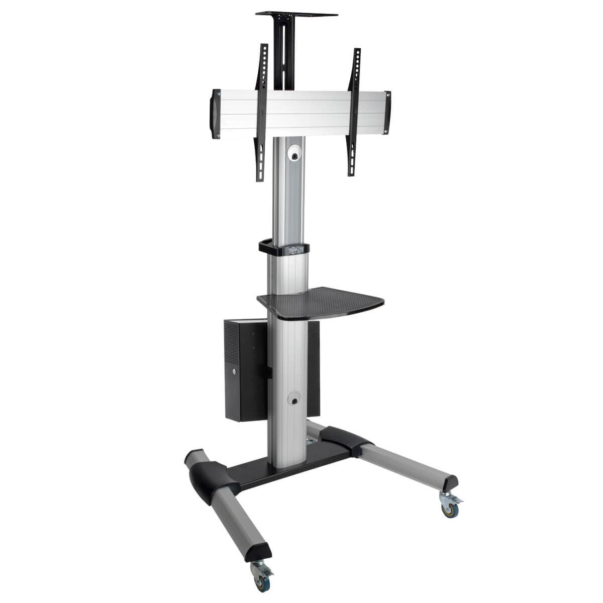 Tripp Lite Rolling Tv Cart With Rechargeable Battery Power For 32” To 70” Displays