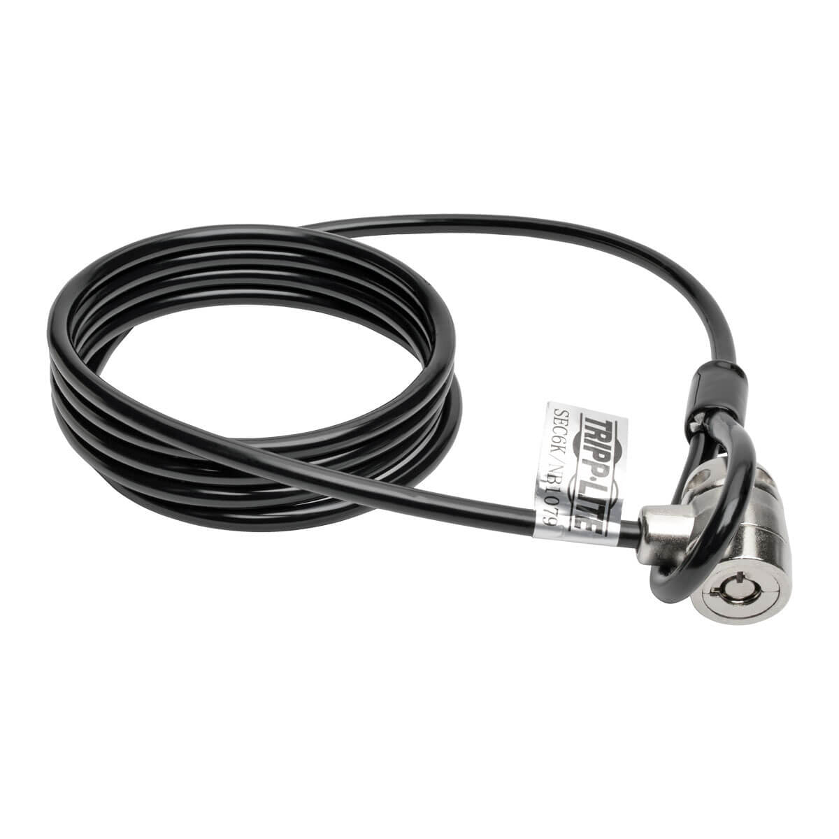 Tripp Lite Sec6K Security Lock For Laptops And Peripherals, Keyed, 6 Ft. (1.83 M) Cable
