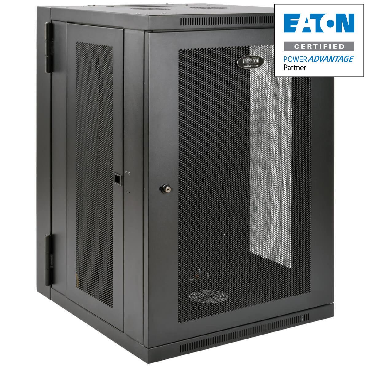 Tripp Lite Srw18Usdp Smartrack 18U Ups-Depth Wall-Mount Half-Height Rack Enclosure, Hinged Back