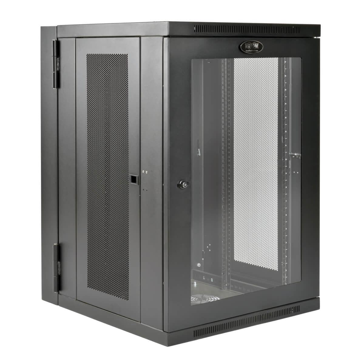 Tripp Lite Srw18Usdpg Smartrack 18U Ups-Depth Wall-Mount Half-Height Rack Enclosure, Clear Acrylic Window, Hinged Back