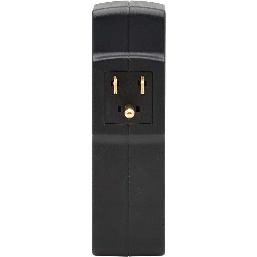 Tripp Lite Safe-It 3-Outlet Surge Protector - 2 Usb Ports, 5-15P Direct Plug-In, 1050 Joules, Antimicrobial Protection, Black