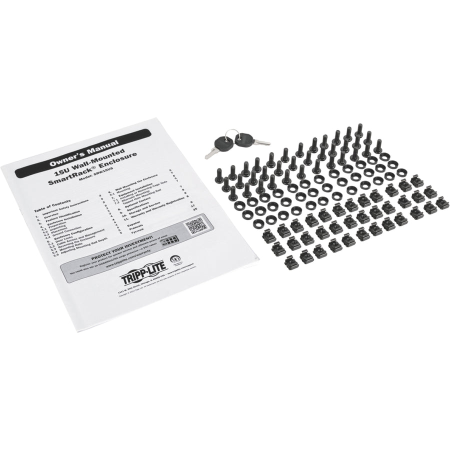 Tripp Lite SmartRack 15U Wall-Mount Rack - Switch-Depth Network Cabinet with Hinged Back | SRW15USG