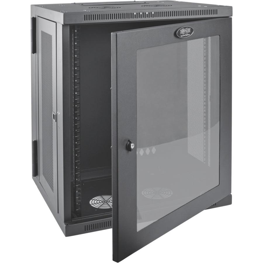 Tripp Lite SmartRack 15U Wall-Mount Rack - Switch-Depth Network Cabinet with Hinged Back | SRW15USG