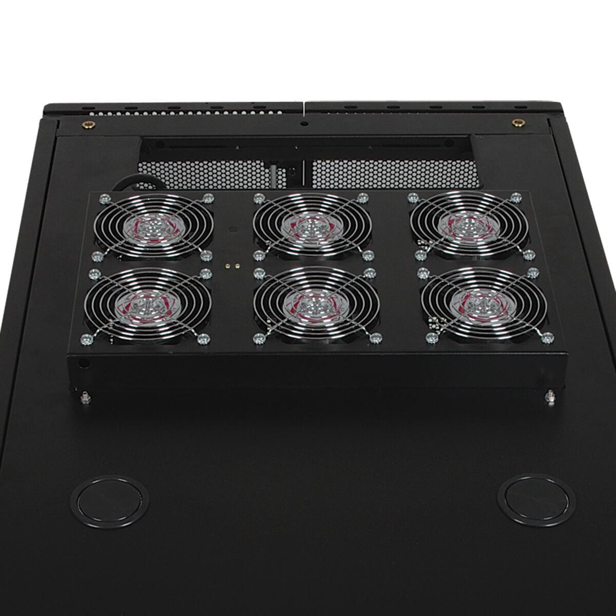 Tripp Lite Smartrack Roof-Mounted Fan Panel - 6-120V High-Performance Fans; 630 Cfm, 5-15P Plug