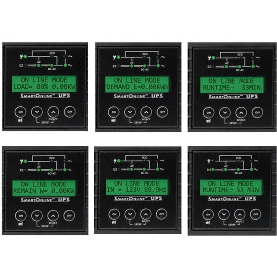 Tripp Lite Smartonline 120V 3Kva 2.7Kw Double-Conversion Ups, 3U Rack/Tower, Extended Run, Webcardlx Network Interface, Lcd, Usb, Db9
