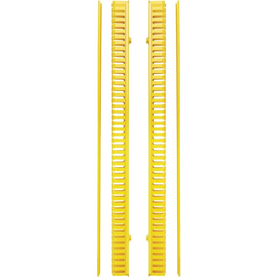 Tripp Lite Srcableductvrtf Vertical Cable Manager - Finger Duct With Cover, Yellow, 6 Ft. (1.8 M)