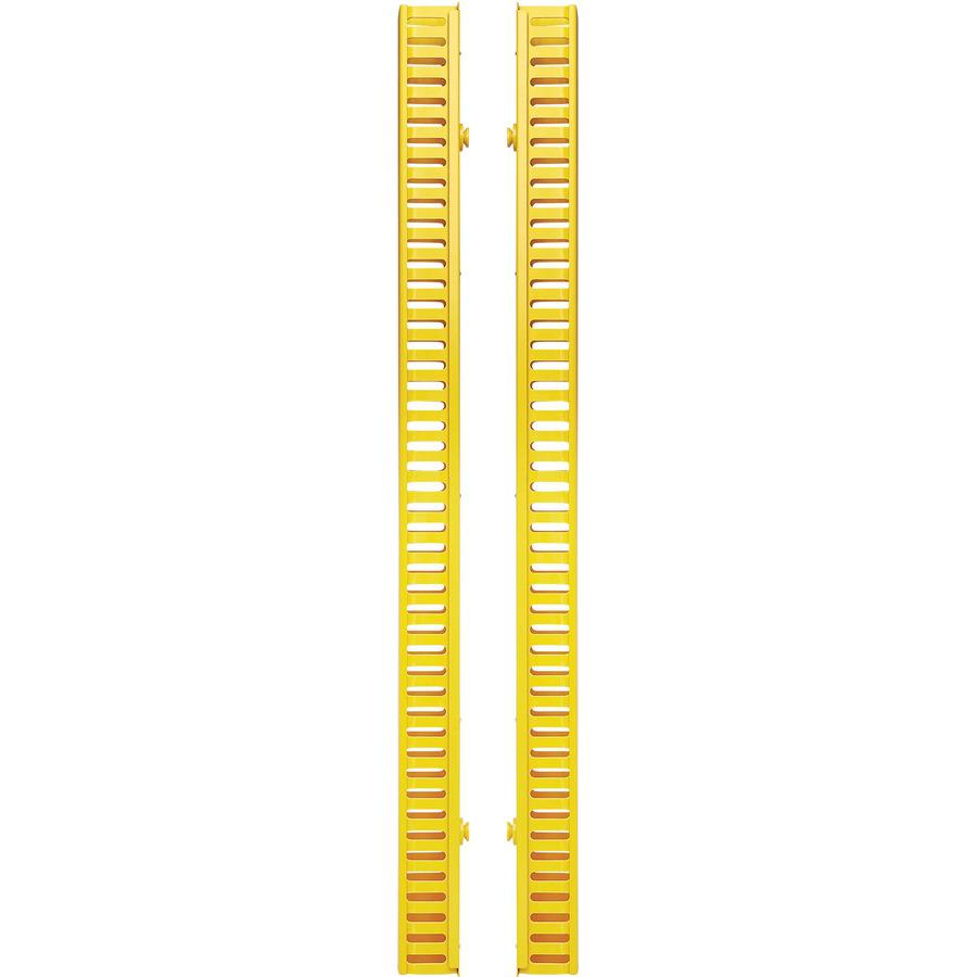 Tripp Lite Srcableductvrtf Vertical Cable Manager - Finger Duct With Cover, Yellow, 6 Ft. (1.8 M)
