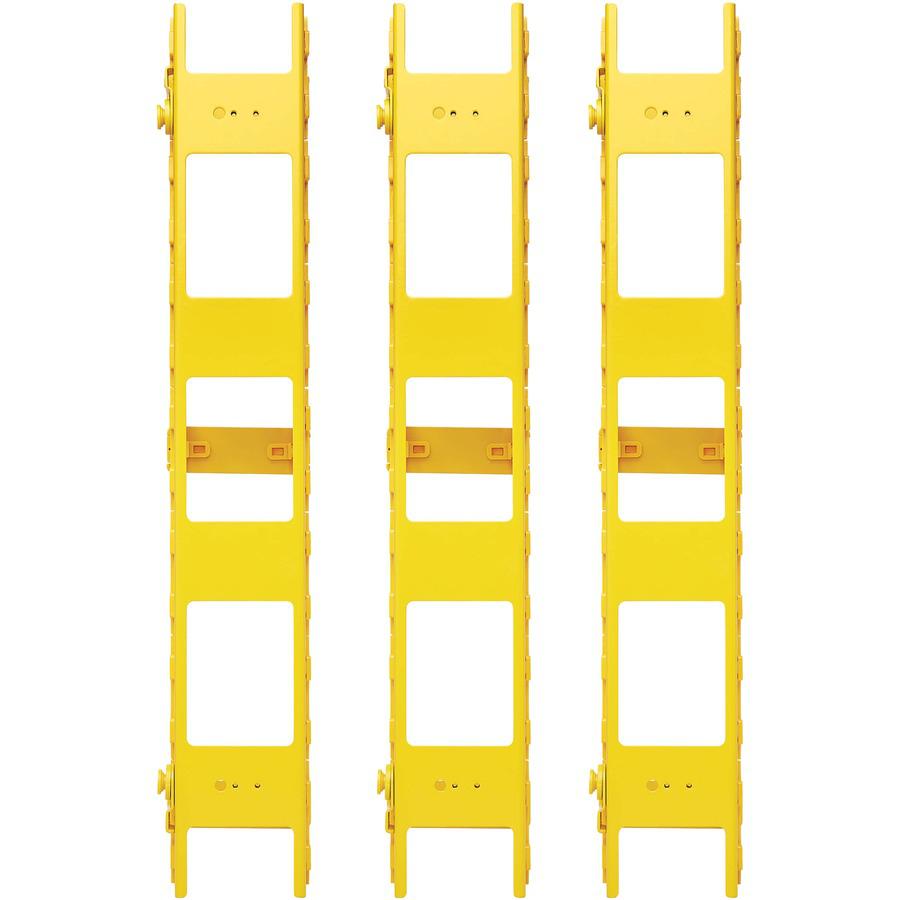 Tripp Lite Srcablevrt3Fc High-Capacity Vertical Cable Manager - Double Finger Duct, Yellow, 6 Ft. (1.8 M)