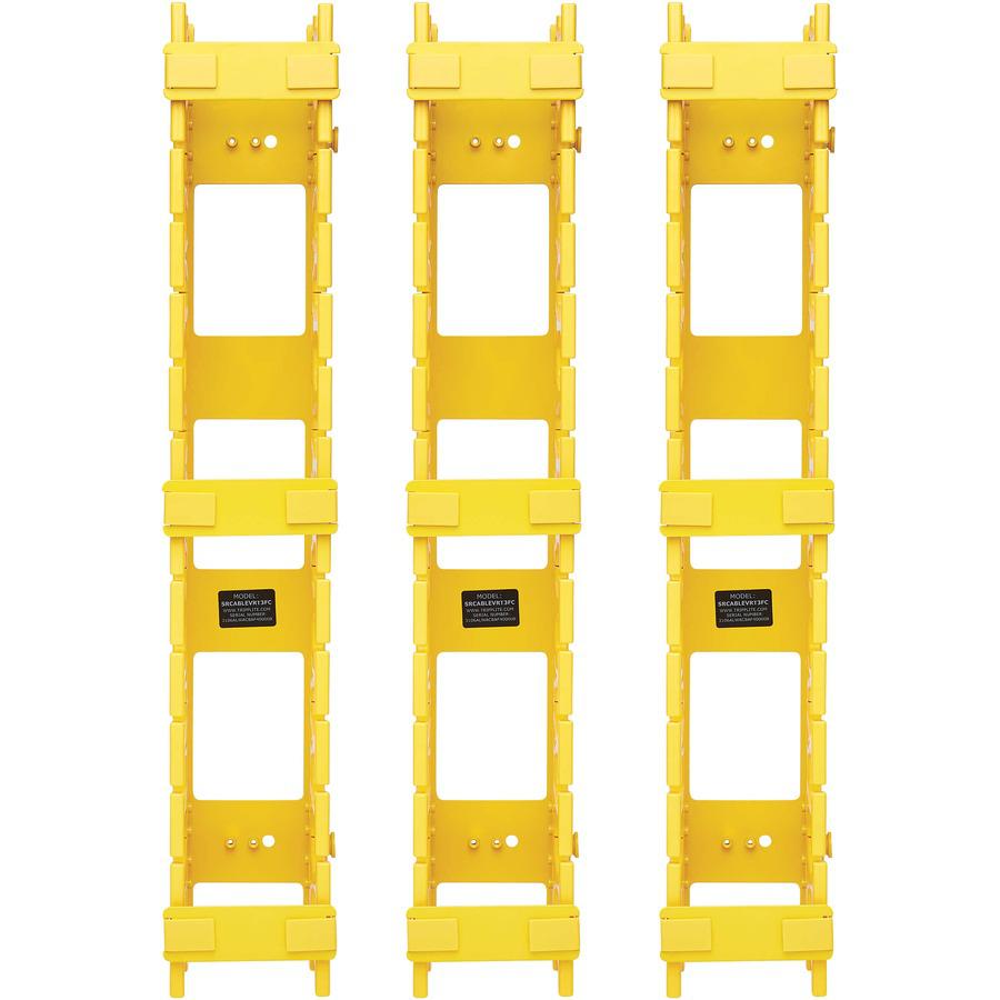 Tripp Lite Srcablevrt3Fc High-Capacity Vertical Cable Manager - Double Finger Duct, Yellow, 6 Ft. (1.8 M)