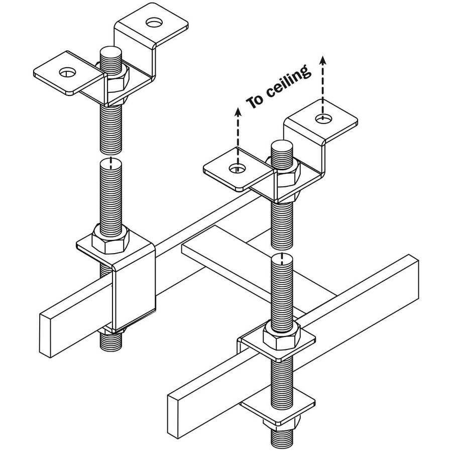 Tripp Lite Srlceilingkit Ceiling Support Kit For 12 In. Or 18 In. Cable Runway, Straight And 90-Degree