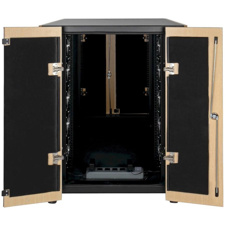 Tripp Lite Srq18U Sound Proof Rack Cabinet 18U Freestanding Rack Beige, Black