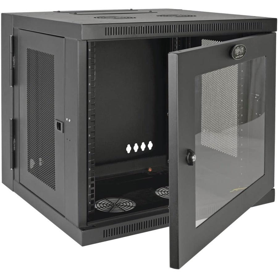 Tripp Lite Srw10Usg Smartrack 10U Low-Profile Switch-Depth Wall-Mount Small Rack Enclosure, Clear Acrylic Window, Hinged Back