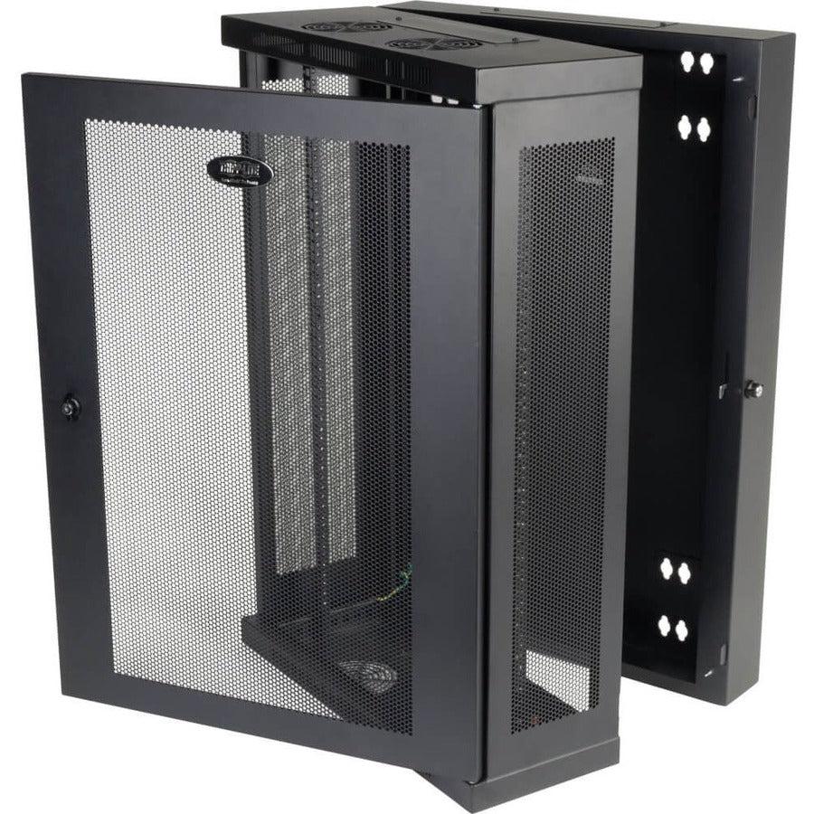 Tripp Lite Srw18Us13 Smartrack 18U Low-Profile Patch-Depth Wall-Mount Half-Height Rack Enclosure, Hinged Back