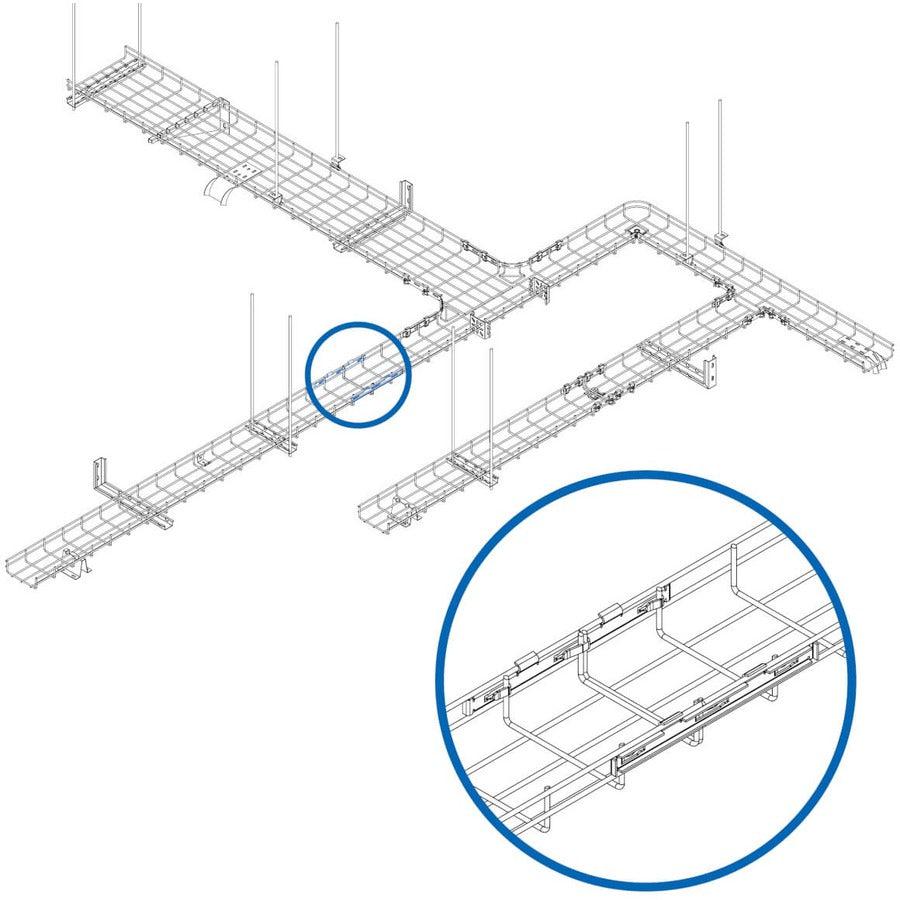Tripp Lite Srwbtlcplrbr Fast Docking Coupler Bar For Wire Mesh Cable Trays, 50 Pack