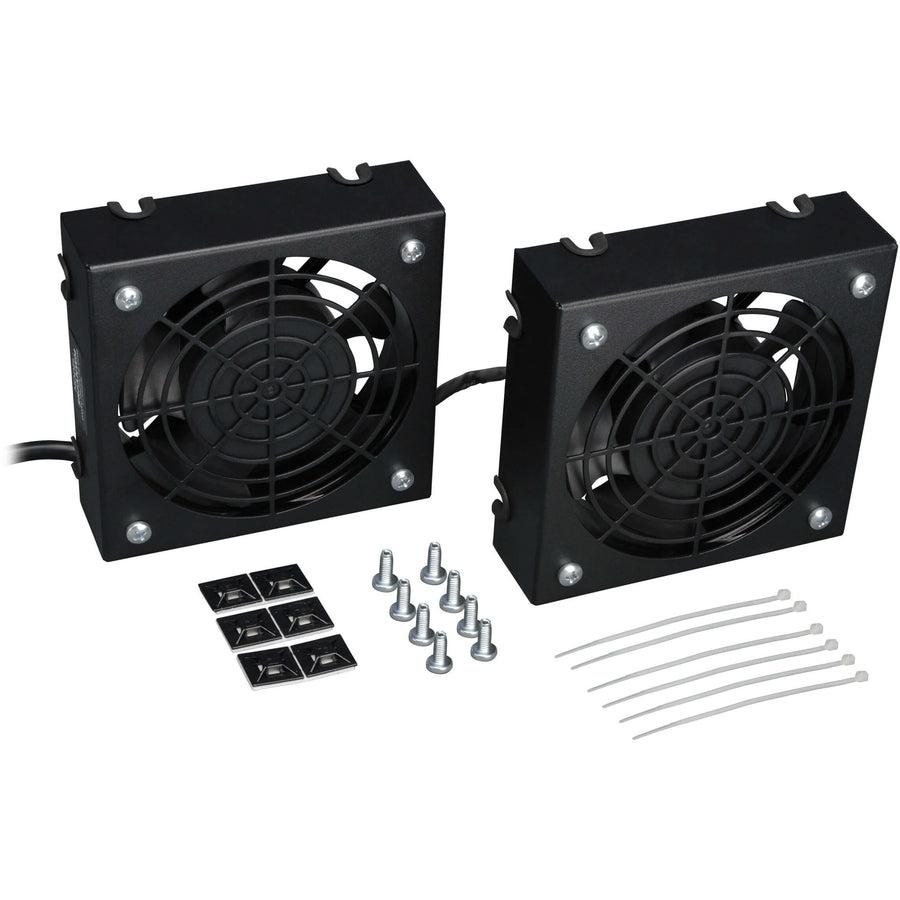 Tripp Lite Srxfanwm Wall-Mount Roof Fan Kit - Dual 230V High-Performance Fans, 210 Cfm, 3 Ft. (0.91 M) Cord, C14 Input