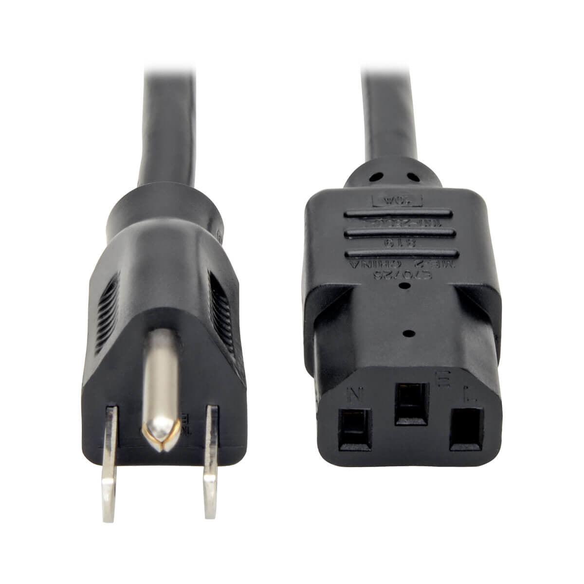 Tripp Lite Standard Computer Power Cord Lead Cable, 10A, 18Awg (Nema 5-15P To Iec-320-C13), 5-Pack, 0.61 M (2-Ft.)