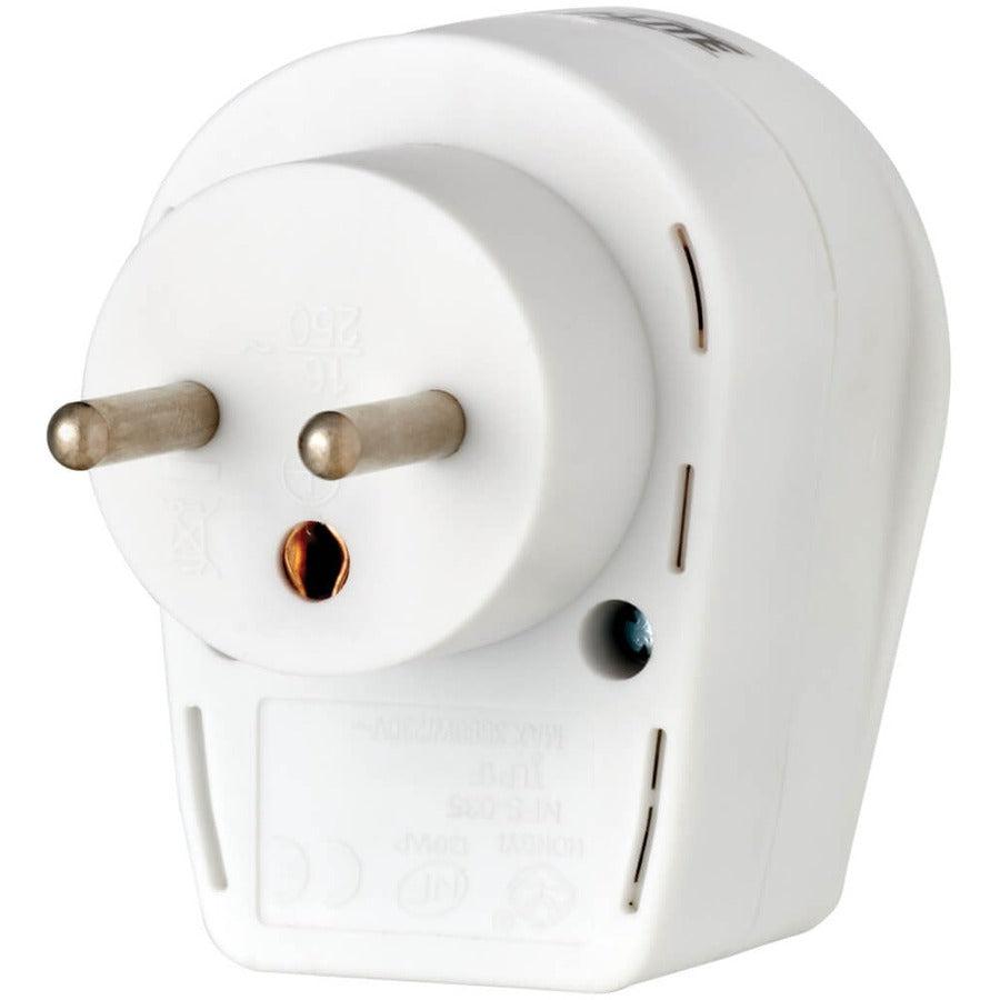 Tripp Lite Tlp1F 1-Outlet Surge Protector - French Type E Outlet, 220-250V Ac, 16A, Direct Plug, Type E Plug, White