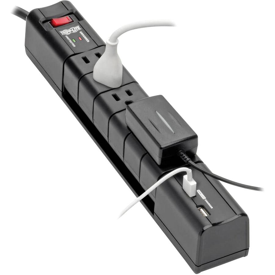Tripp Lite Tlp608Rusbb Surge Protector Black 6 Ac Outlet(S) 2.44 M