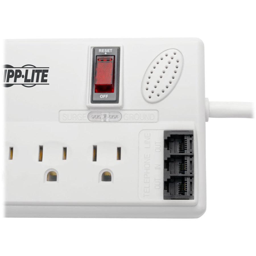 Tripp Lite Tlp808Teltaa Surge Protector White 8 Ac Outlet(S) 120 V 2.4 M