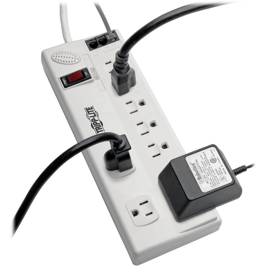 Tripp Lite Tlp808Teltaa Surge Protector White 8 Ac Outlet(S) 120 V 2.4 M
