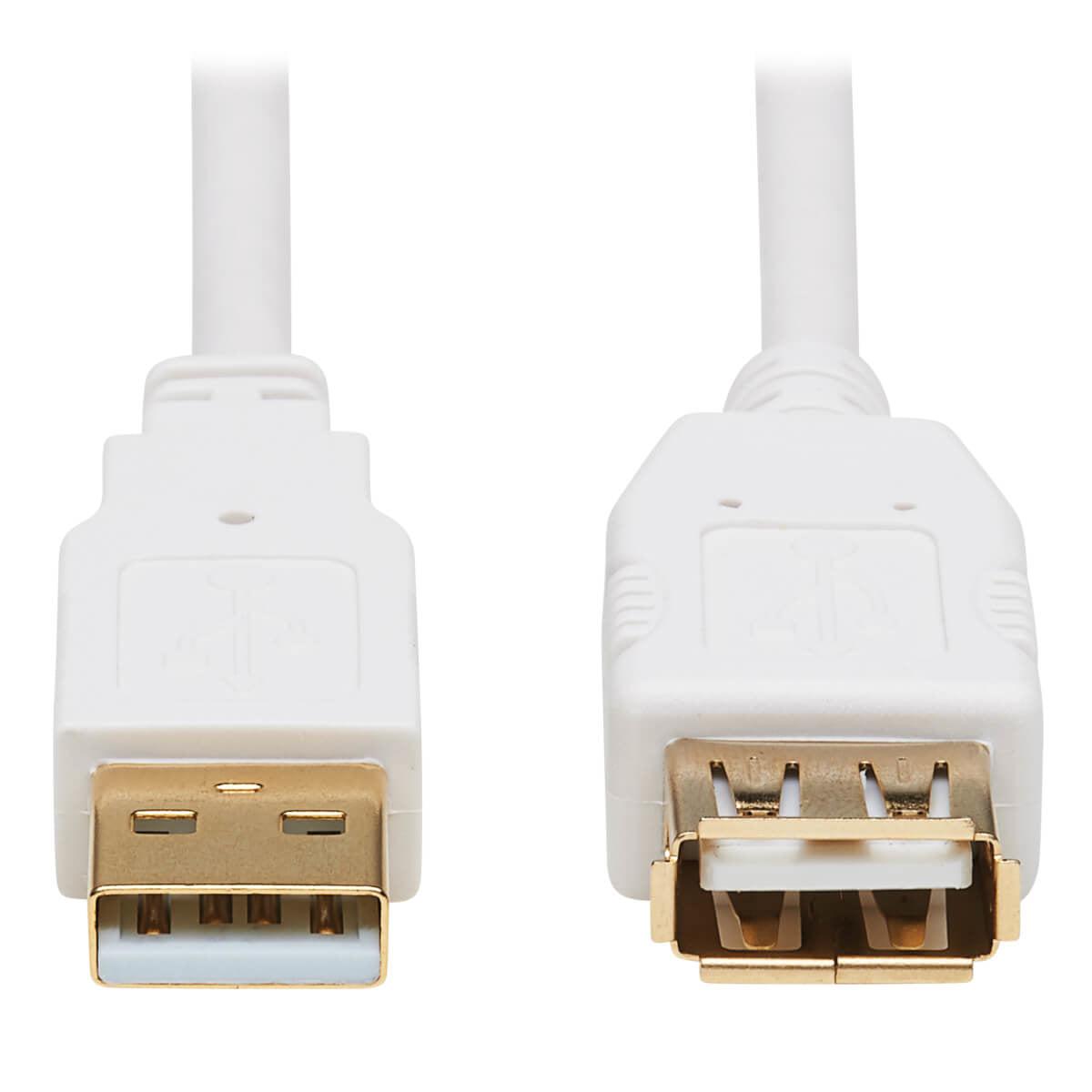 Tripp Lite U024Ab-006-Wh Safe-It Usb-A Antibacterial Extension Cable (M/F), Usb 2.0, White, 6 Ft. (1.83 M)