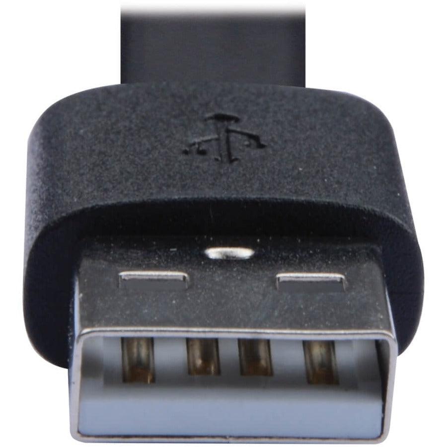 Tripp Lite U038-003-Fl Usb-A To Usb-C Flat Cable - M/M, Usb 2.0, Thunderbolt 3 Compatible, Black, 3 Ft. (0.91 M)
