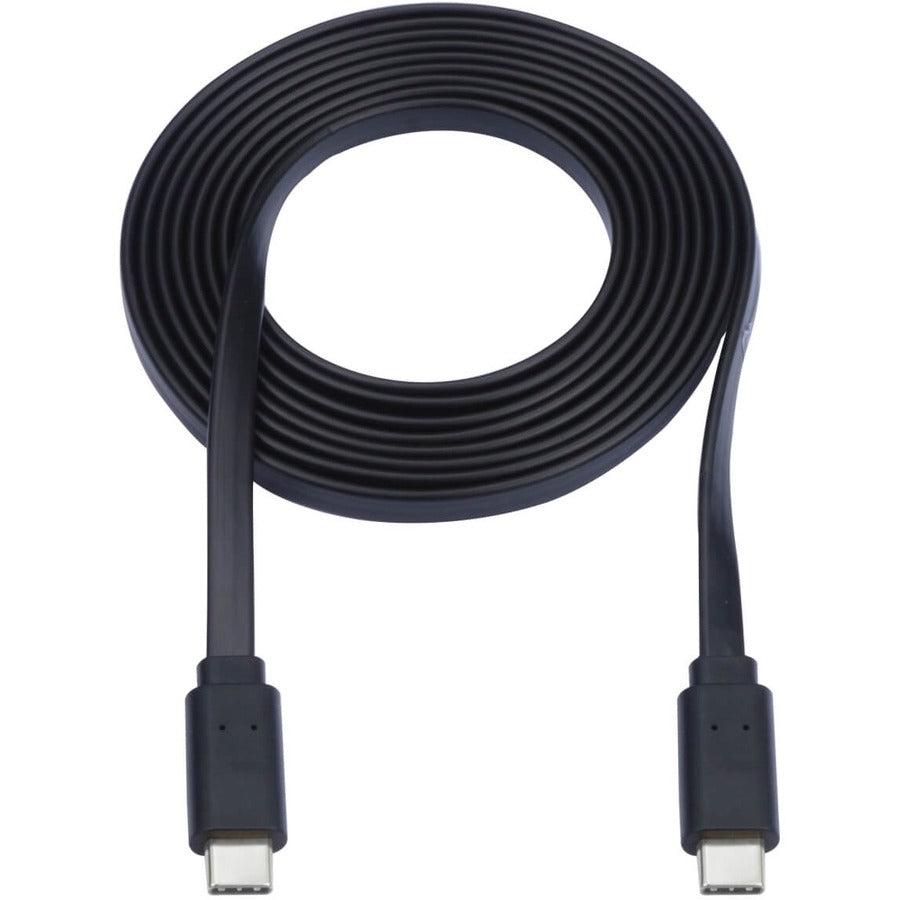 Tripp Lite U040-006-C-Fl Usb-C Flat Cable (M/M), Usb 2.0, Thunderbolt 3, Black, 6 Ft. (1.83 M)