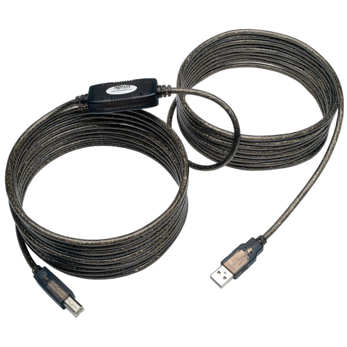 Tripp Lite U042-025 Usb 2.0 A/B Active Repeater Cable (M/M), 25 Ft. (7.62 M)
