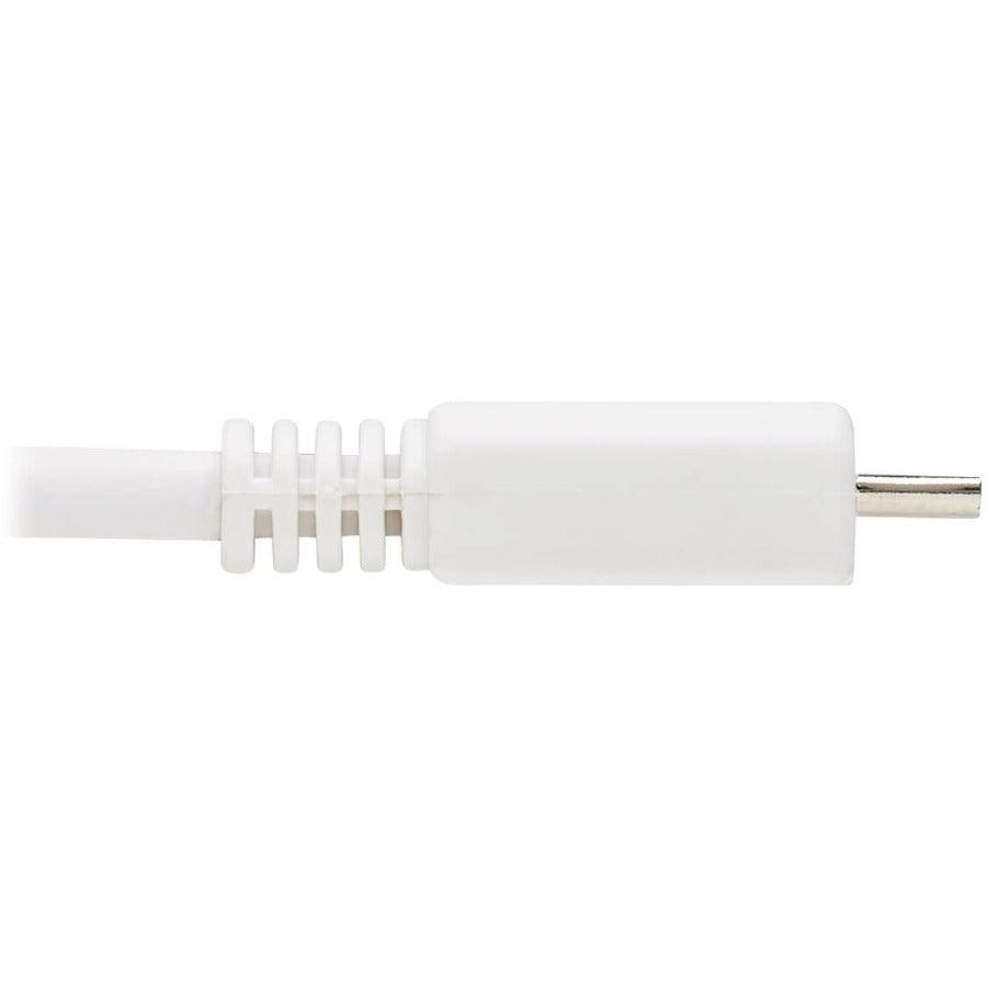 Tripp Lite U050Ab-003-Wh Safe-It Usb-A To Usb Micro-B Antibacterial Cable (M/M), Usb 2.0, White, 3-Ft. (0.91 M)