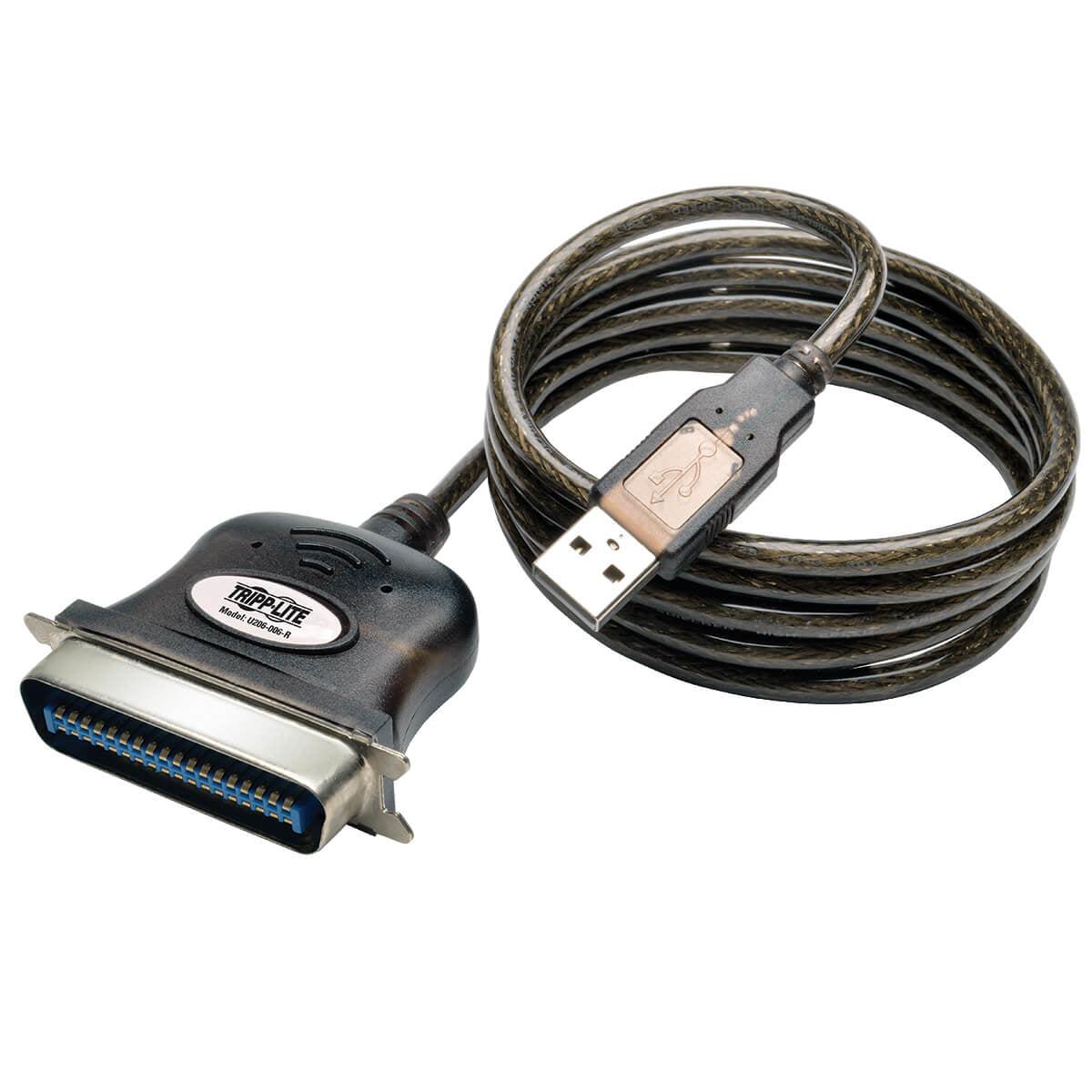 Tripp Lite U206-006-R Usb To Parallel Printer Cable (Usb-A To Centronics 36 M/M), 6 Ft. (1.83 M)
