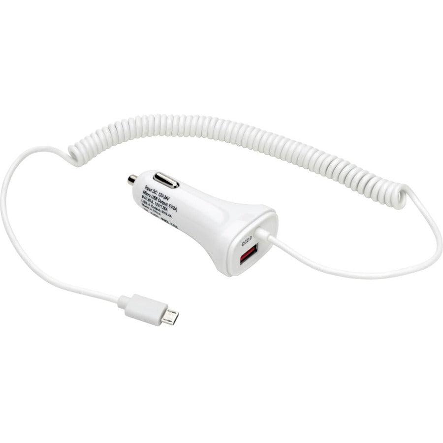 Tripp Lite U280-C02-S-M6 Dual-Port Usb Car Charger For Tablets And Cell Phones With Quick Charge 2.0 Technology