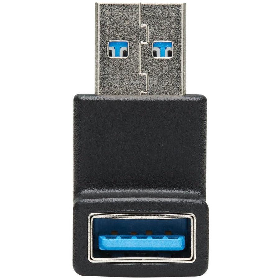 Tripp Lite U324-000-Dn Usb 3.0 Superspeed Adapter - Usb-A To Usb-A, M/F, Down Angle, Black