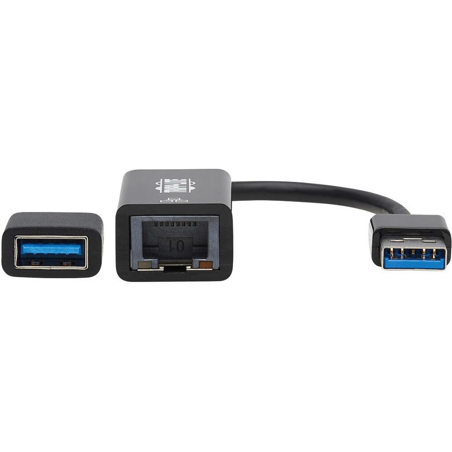 Tripp Lite U336-000-Gb-Ca Usb-C, Usb-A To Rj45 Gigabit Ethernet Network Adapter (2Xm/F), Usb 3.2 Gen 1, Black
