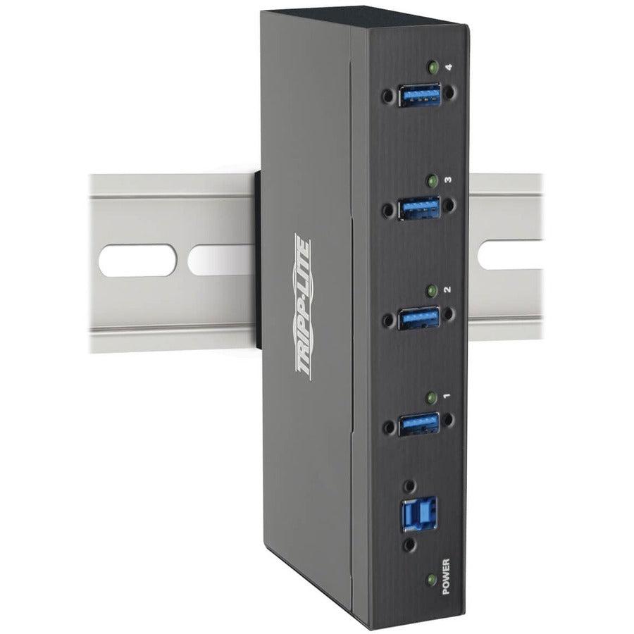 Tripp Lite U360-004-Ind 4-Port Industrial-Grade Usb 3.0 Superspeed Hub - 20 Kv Esd Immunity, Metal Housing, Mountable