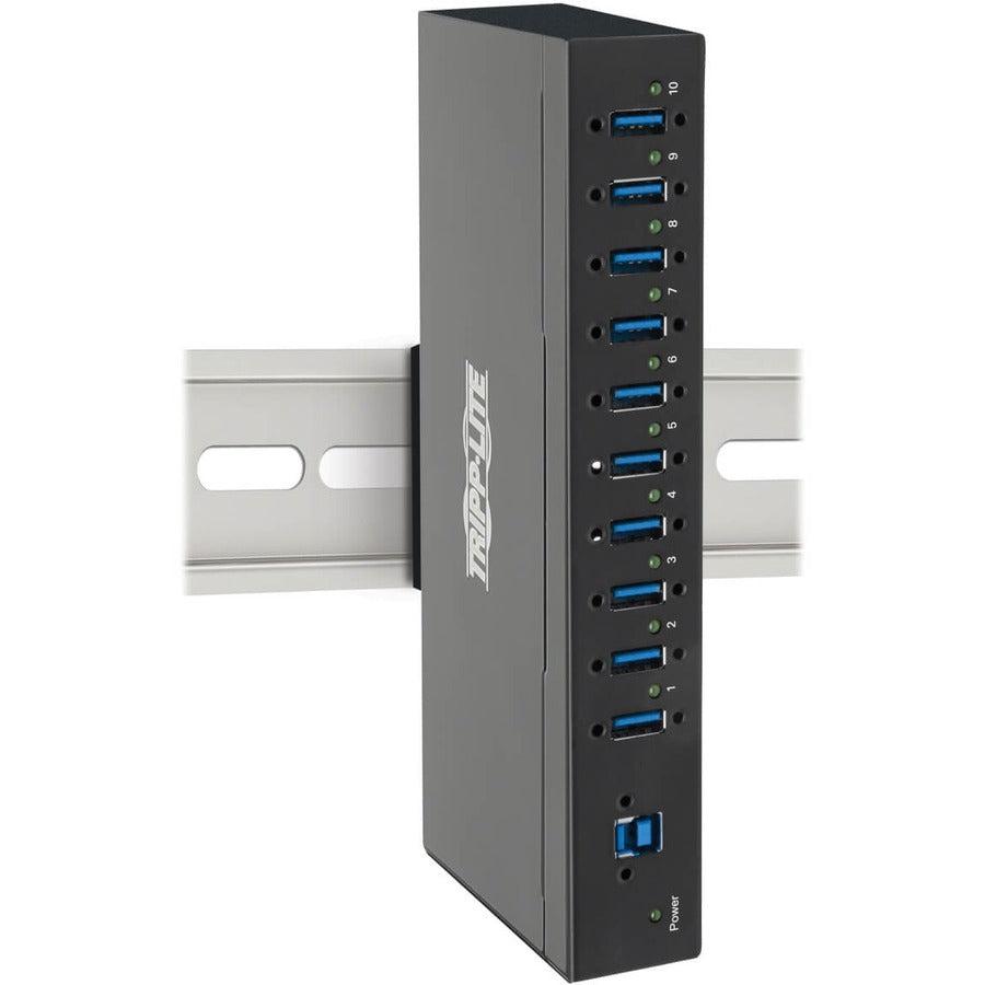 Tripp Lite U360-010-Ind 10-Port Industrial-Grade Usb 3.0 Superspeed Hub - 20 Kv Esd Immunity, Metal Housing, Mountable