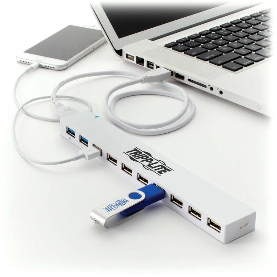 Tripp Lite U360-010C-2X3 10-Port Usb 3.0 / Usb 2.0 Combo Hub - Usb Charging, 2 Usb 3.0 & 8 Usb 2.0 Ports