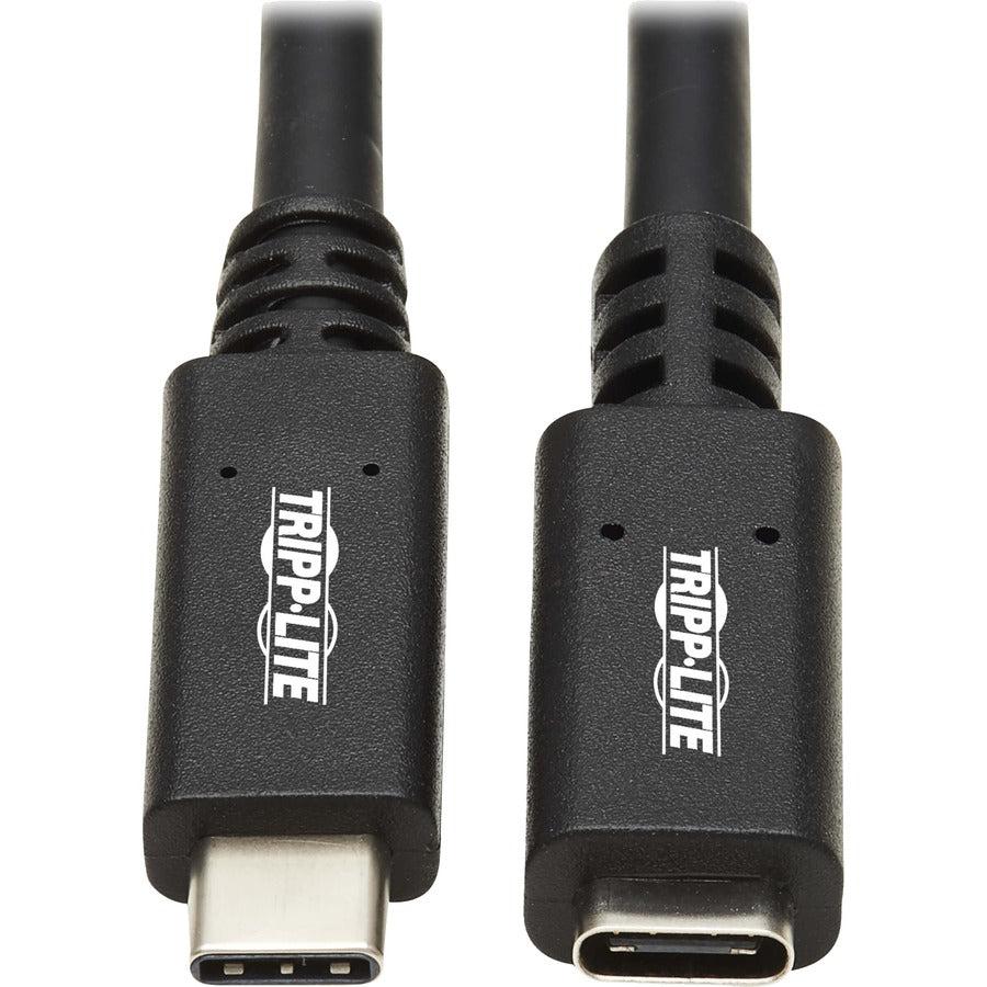 Tripp Lite U421-006 Usb-C Extension Cable (M/F) - Usb 3.2 Gen 1, Thunderbolt 3, 60W Pd Charging, Black, 6 Ft. (1.8 M)